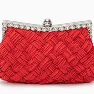 Verona Hill Giselle Braided Rhinstone Clutch Bag. NWOT